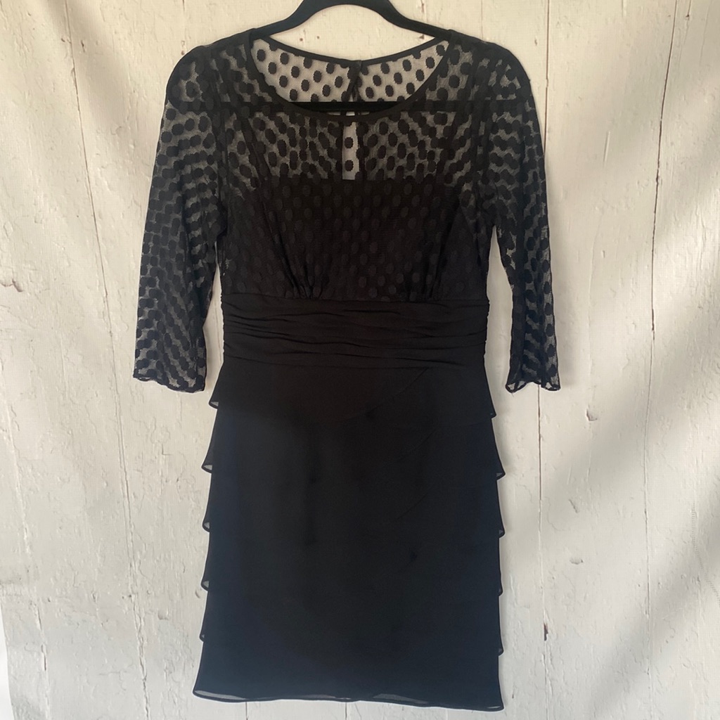 Jessica Howard Long Sleeved Ruffled Tiered Dress
